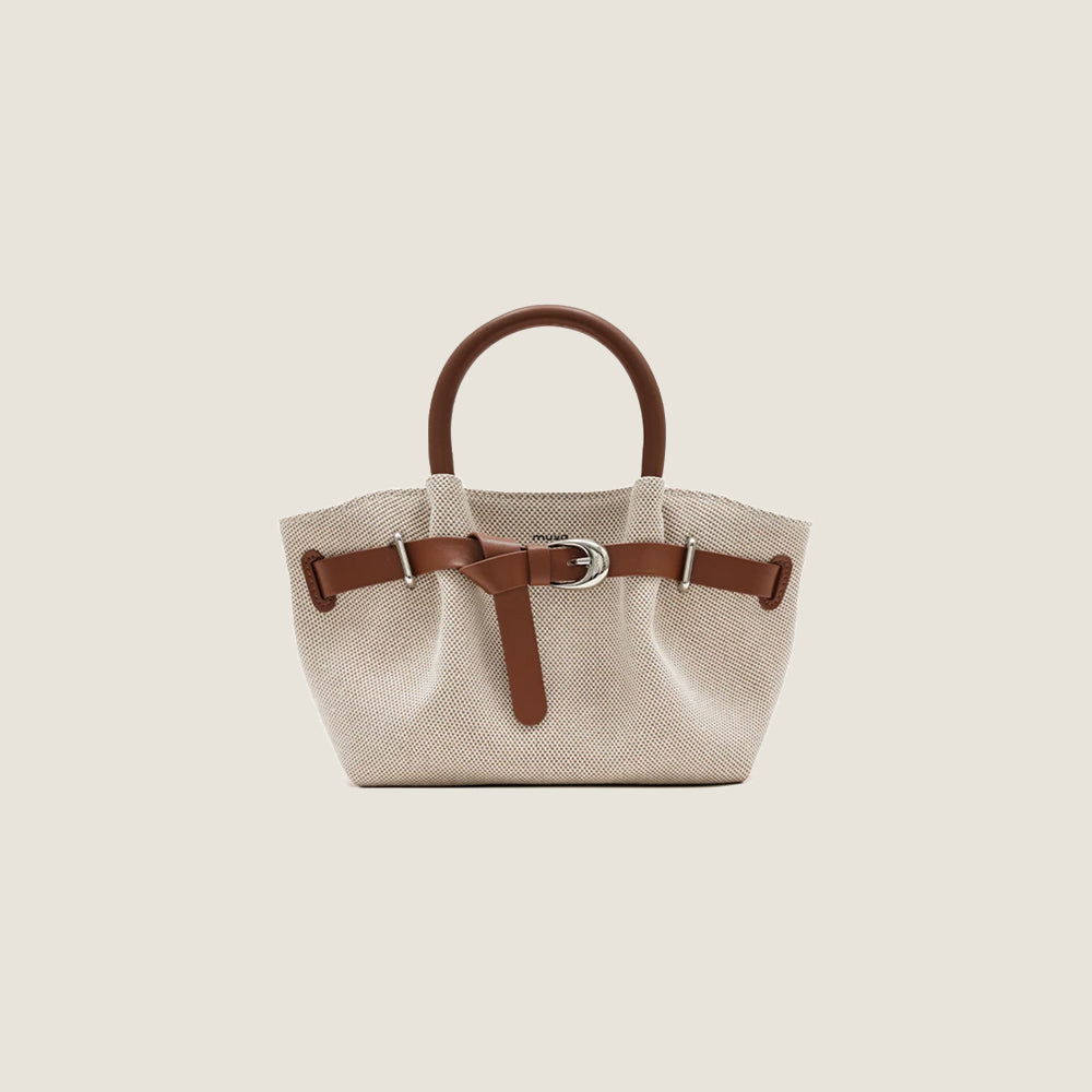 Gathered Canvas Tote Bag
