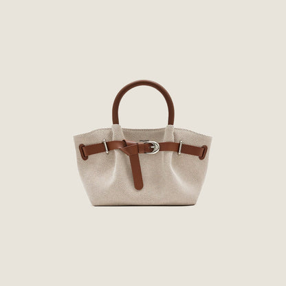 Gathered Canvas Tote Bag