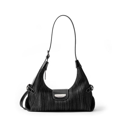 Pinstripe Hobo Bag