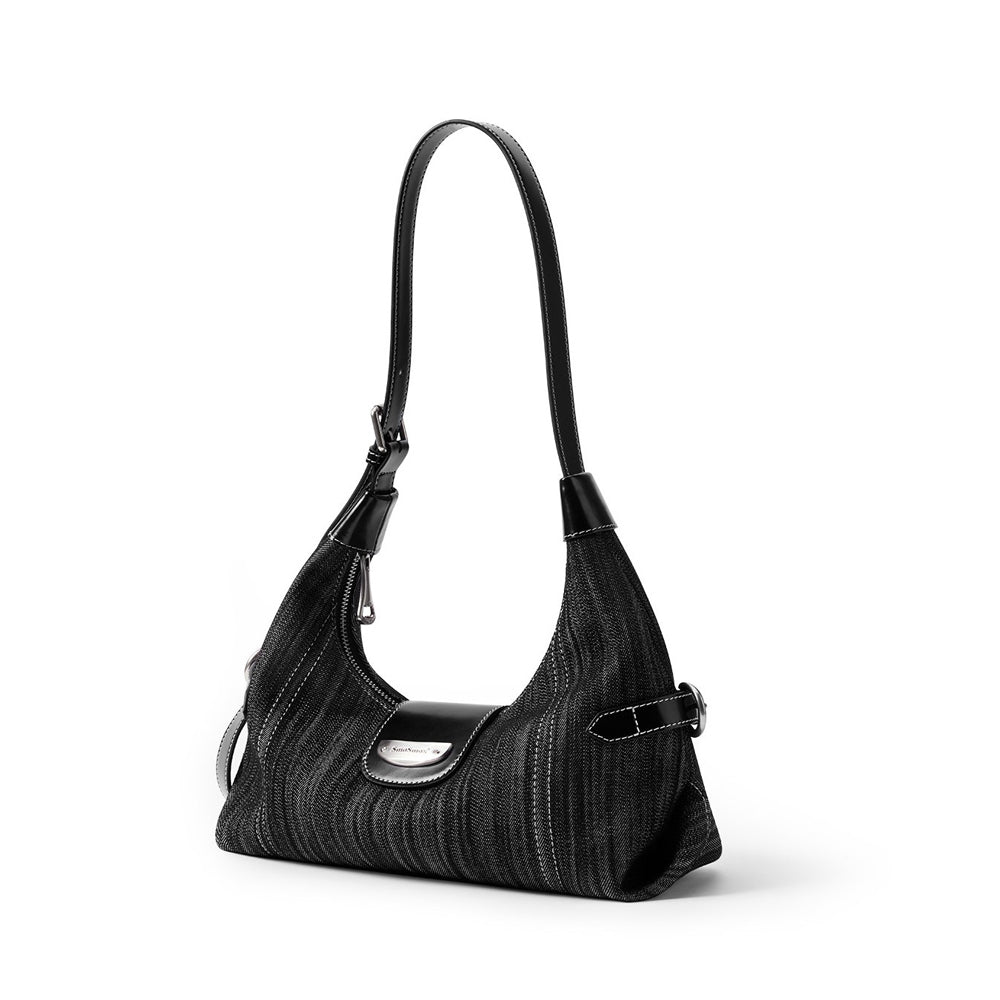 Pinstripe Hobo Bag